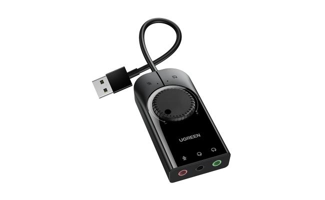 UGREEN USB External Stereo Sound Adapter 15cm – Black | CM129 40964 UGREEN USB External Stereo Sound Adapter 15cm – Black | CM129 40964